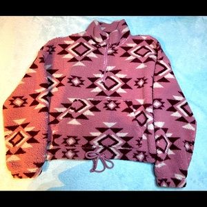 Pink Rose-Aztec Print Sweater
